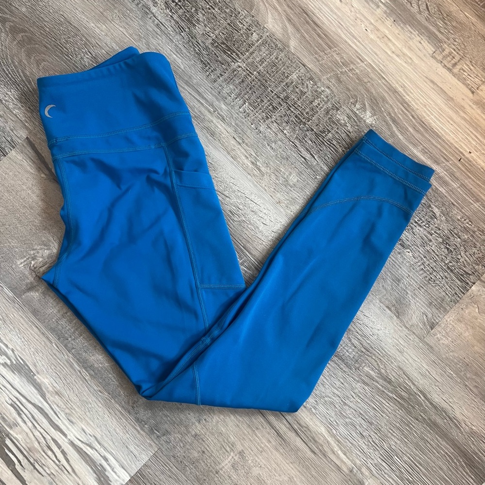 Women’s Electric Blue Performance Leggings with Side Pocket
